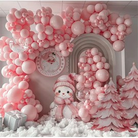 MOXMAY 100pcs 10" Party Decoration Pastel color Balloons Macaron Candy Colored Latex Balloons for Birthday Wedding Engagement Anniversary Christmas Festival-Macaron Dark Pink