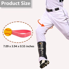 MJFSGYO Perfect Circle Softball Pitching Training Aid,Softball Pitching Trainer Elastic Training Belt,for Develop Correct Pitching Mechanics Softball Pitching Tools, 7.09 x 3.94 x 0.55 inches