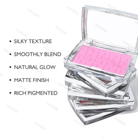 KYDA Polvo de rubor rosa, colorete facial de maquillaje rosa, fórmula mezclable, hidratación duradera, textura ultra fina y ligera