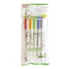 Zebra Highlighter, Mildliner, Snoopy Specialty Mild, Set of 5 Colors,