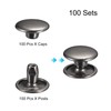 sourcing map 100 Sets Leather Rivets, 12x8mm Double Cap Rivets
