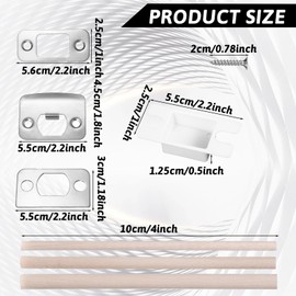 2PCS Door Lock Strike Plate with Spacer Shim, Door Latch Restorer, Universal Security Striker Adjustable Strike Plate for Exterior Doors - Large Hole for Deadbolts and Electronic Locks