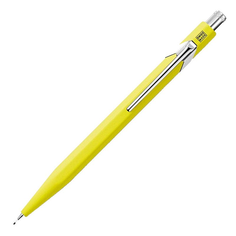 Caran Dache Mechanical Pencil, Fluo Line, Yellow, with 0.7mm Lead
