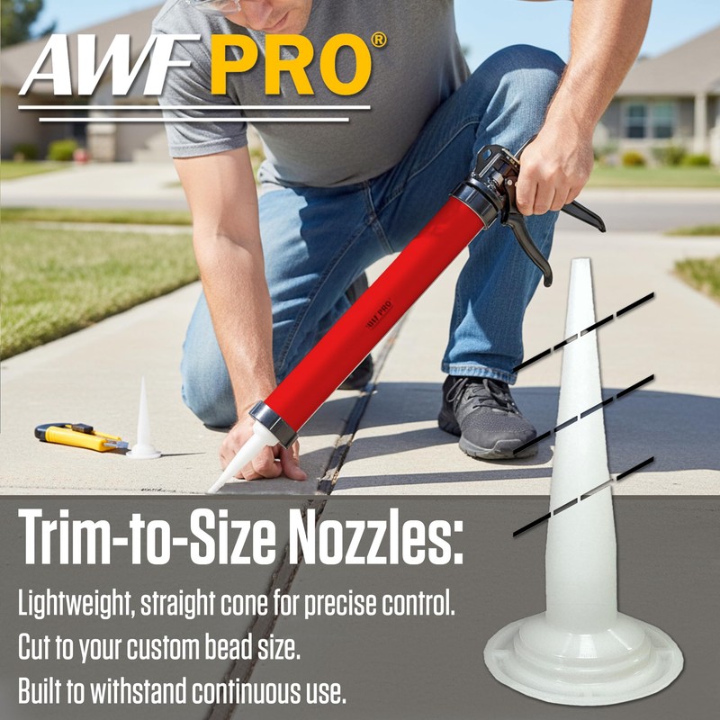 AWF PRO Sausage Caulking Gun, 20 oz Foil Pack and