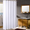 Homehold 200cm Wide By 240cm High White Shower Curtain, Waterproof