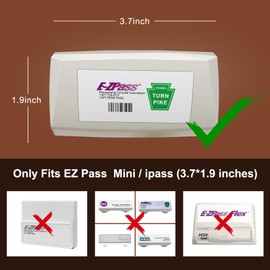 FLLIK EZ Pass Holder & Cover with Super Strong Suction Cups for Car Windshield Ezpass Mount Holder Toll Pass Transponder iPass Holder All Black