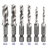 Tap Drill Set, Hexagonal Shaft, Set of 6, For Stainless