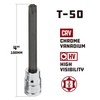 Powerbuilt - 3/8" Drive T-50 Extra Long Hex Bit Socket,