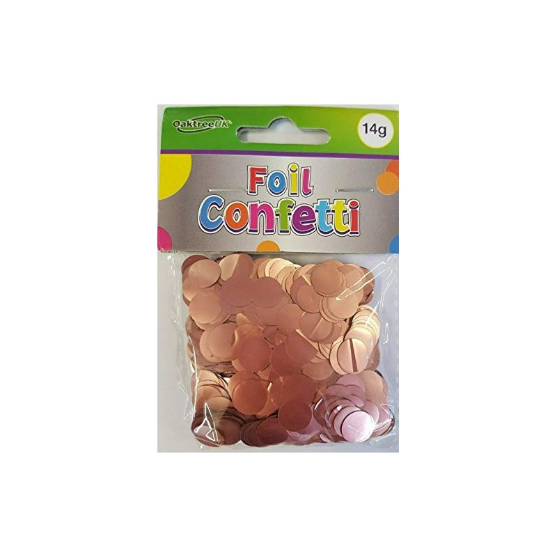 10mm Rose Gold Pearl Foil Metallic Confetti 14 Gram