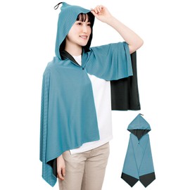 Como Life Cooling Towel, Conceals Your Arms, Cooling Sensation, Poncho, Large, UV Protection, Heatstroke, Heat Protection, Folding