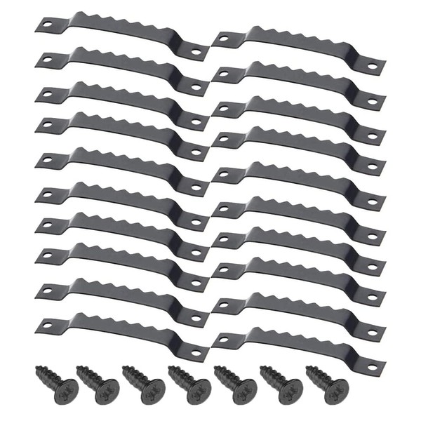 Juvielich 100Pcs Picture Frames Hangers 1.65"x0.31" Iron Picture Sawtooth Hangers