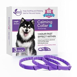 Dogs Pheromones Calming Collar 3 Packs Lasts 60 Days Relieve Reduce Anxiety or Stress 25 Inches Adjustable Relaxing Comfortable Collar Breakaway Design for All Small Medium and Large Dog