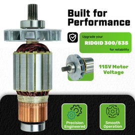 Staten Tools 44010 Armature: Compatible with Ridgid 300 & 535 Pipe Threaders (115V), OEM-Spec Motor Replacement Part