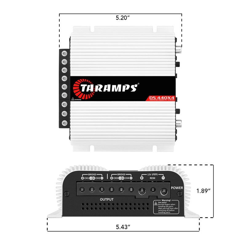Taramps DS 440x4 2 Ohms Multichannel Amplifier 440 Watts Rms