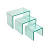 New 2 Inch Deep 3 Piece Acrylic Riser Display Stand