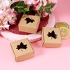 50Pcs Maple Leaf Pattern Kraft Paper Packing Box Small Gift