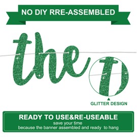 BEISHIDA The Beginning of A New Chapter Banner, Farewell party Decoration,Happy retirement Supplies,Going away party Sign Garland,Graduation banner Glitter Deep Green