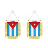Rotenl 2 Pack Cuba Window Small Mini Hanging Flag, 3