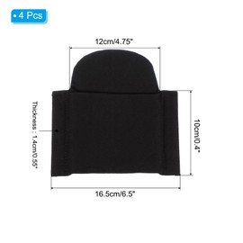 PATIKIL Camera Bag Divider, 4Pcs 6.5"x6.3"x0.55" Shockproof Camera Bag Inserts Separator Pad Protective Lens for Nikon Camera DSLR Protect Bag Organizer Universal Divider Cushion, Black