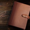 BLUE SINCERE System Notebook, A5 Size, Genuine Leather, 6 Holes,