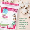 Simply Soft Premium Organic Cotton Rounds, 100 Count (Pack of