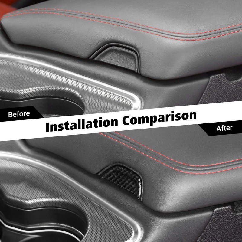 Voodonala for Challenger Center Console Armrest Open Button Trim Accessories