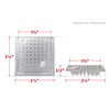 Shepherd Hardware 9083 1-7/8-Inch Square Spiked Furniture Cup, Clear Plastic,