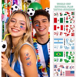 20PCS Láminas Tatuajes Temporales Con La Bandera de México, Pegatinas de Tatuajes para Mundial 2026, Adhesivos de Transferencia Facial. Ideales para El Eventos Deportivos de Fútbol y Celebraciones. (México)