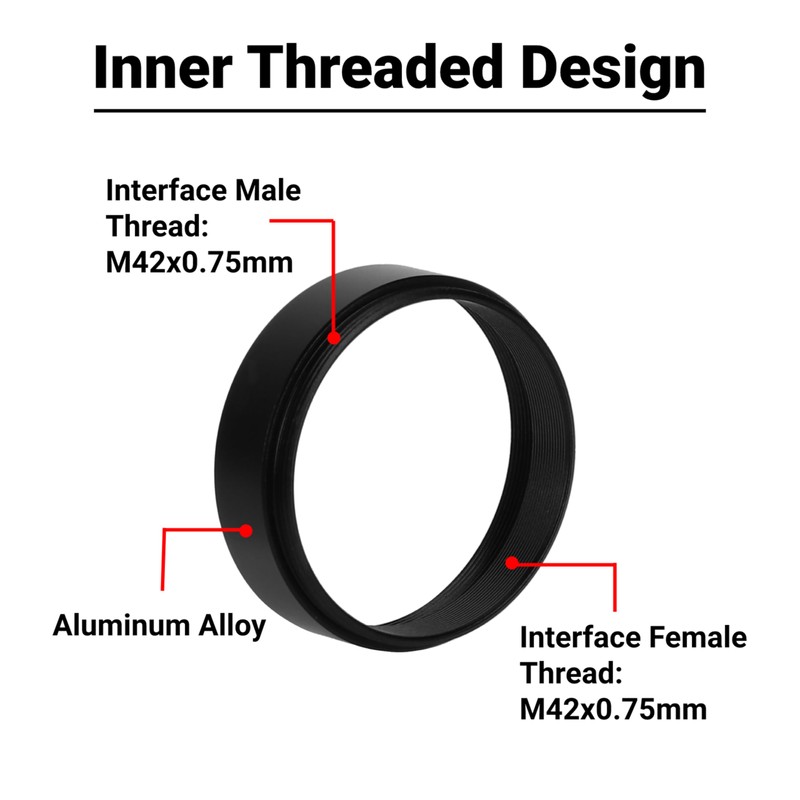 8 pcs/set 3/5/7/10/15/20/30 mm lens adapter ring extension tubes, astronomical