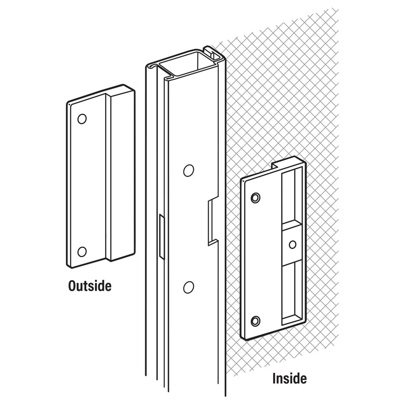 Prime-Line A 151 Black Plastic, Screen Door Latch and Pull