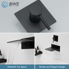 BWE Waterfall Tub Faucet Wall Mount Tub Filler Matte Black