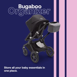 Bugaboo Multi-pocket Compact Pushchair Organiser with Easy Access Pockets, Must-have Accessory for All Baby Essentials in Midnight Black
