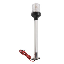 LED Navigation Bow Light, 12in Boat Stern Light 316 Stainless Steel Base 360 Degree LED All Around Anchor Navigation Light for Marine Yacht (Warm White)