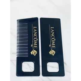 Lancome Vtg Lancôme Makeup Mirror & Hair Comb Set Travel Wide Tooth 90s Rare HTF