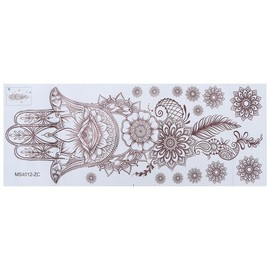 napkery Hamsa Hand Wall Decal Mandala Lotus Flower Pattern Wall Stickers 23x36inch DIY Self-Adhesive Vinyl Wall Clings for Yoga Meditation Room Living Room Bedroom Decors