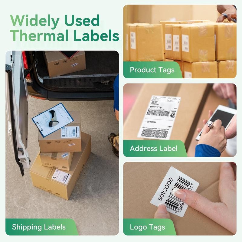 500 Labels – 4" x 6" Direct Thermal Shipping Labels,