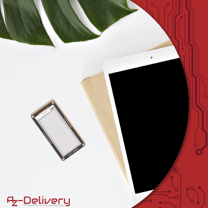 AZDelivery ePaper E-Ink Display Module, 2.9 Inches, 296 x 128