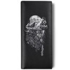 skneephate Wolf Long Wallet For Men,Premium Genuine Leather Checkbook Men's