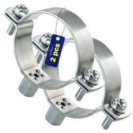 Reinforced Pipe Clamps M8/M10 with Diameter 22 mm or 1/2 Inch - Set of 2 MONTERAL
