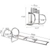 HYDDNice 3Step Pontoon Boat Ladder Stainless Steel Telescoping Inboard Ladder