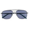 meigan Men's UV400 Teardrop Double Guard Square Metal Frame Matte