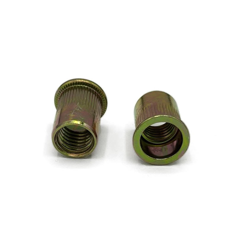 NOLDAR | Flat Head Carbon Steel Rivet Nuts (Yellow Zinc
