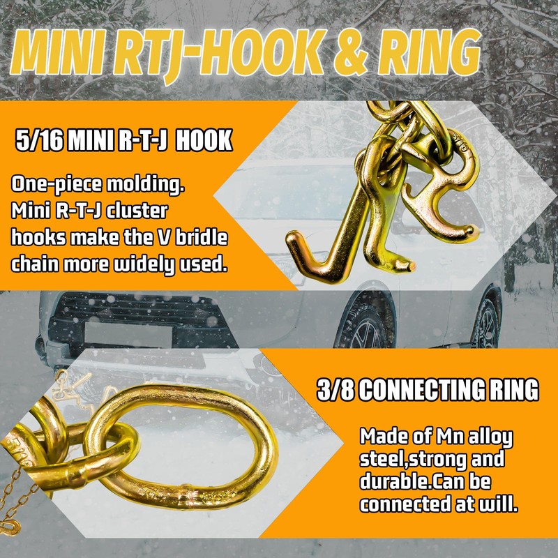 SENKEYFE RTJ Cluster Hooks 5400LBS, Towing Tie Down Cluster Hook