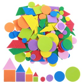 750Pcs Colorful Foam Shape Stickers, Self Adhesive Mini Geometry Shapes EVA Foam Stickers for Kids DIY Art Craft Supplies Greeting Cards Home Decoration Circle Square Triangle Shapes