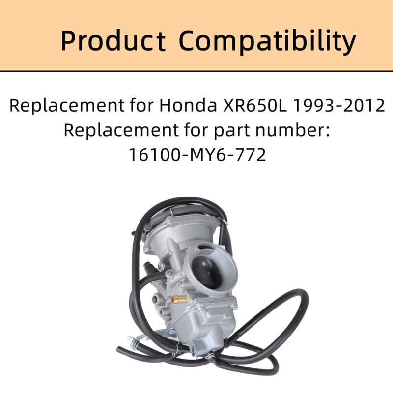 Motorcycle Carburetor 16100-MY6-772 Replacement for 1993-2012 Honda XR650L