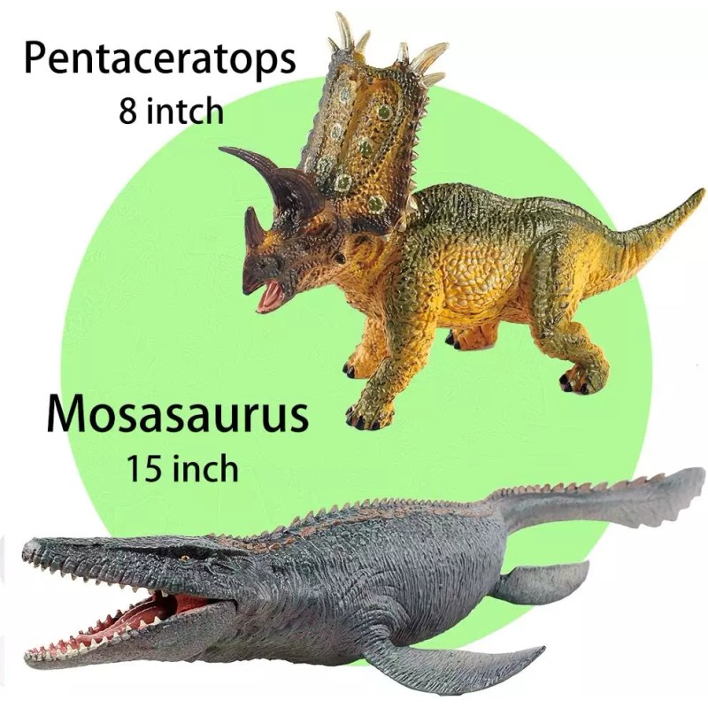 Jaysompro 5 PCS 8-15” Jumbo Dinosaur Set -Realistic Looking Dinosaur