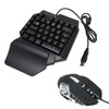 One Handed Gaming Keyboard and Mouse Combo, RGB Rainbow Backlit