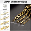 Mens & Womens Figaro Chain Gold 20 inch Rapper Necklace