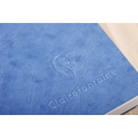 Clairefontaine - Ref 791421C - Age Bag Clothbound Notebook (192 Pages) - A4 Size, Squared Rulings, 90gsm Brushed Vellum Paper - Black Leather Effect Cover