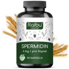 Raibu idine Capsules High Dose - 6 mg per Capsule - 90 idine Capsules - Supply for 3 Months - Vegan, Natural & No Additives - 90 Capsules Made of Wheat Germ Extract
